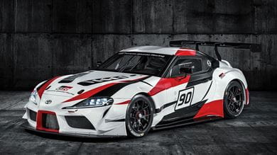 The Toyota GR Supra Racing Concept shares design cues with the FT-1 concept car