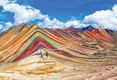 View of the Rainbow Mountain