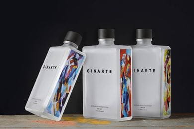 Ginarte bottles are a blank canvas of the painter. These bottles boast an artistic expression of Artist Lou Thissen