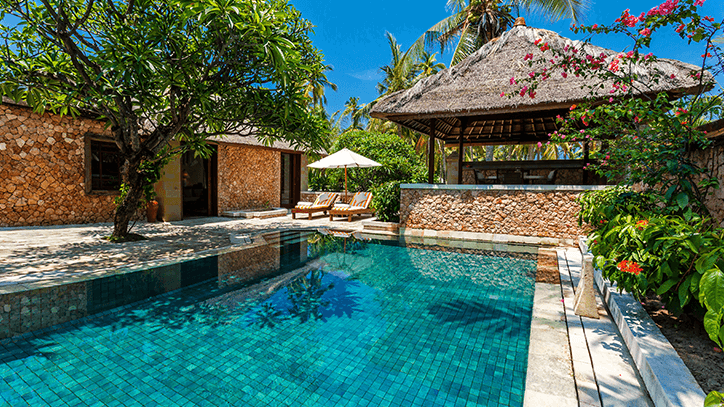 Luxury Villa Garden View with Private Pool | The Oberoi Beach Resort Lombok