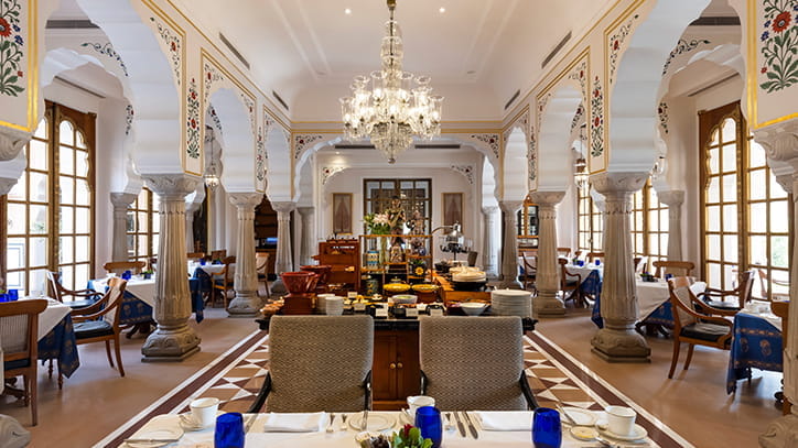 Surya Mahal Fine Dining Restaurant in 5 Star Luxury Resorts The Oberoi Rajvilas Jaipur